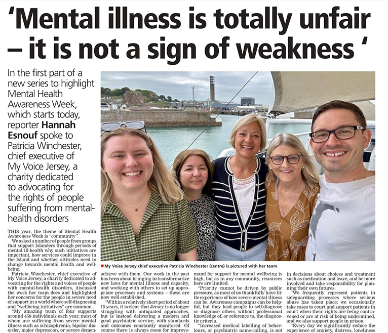‘Mental illness is totally unfair – it is not a sign of weakness’
